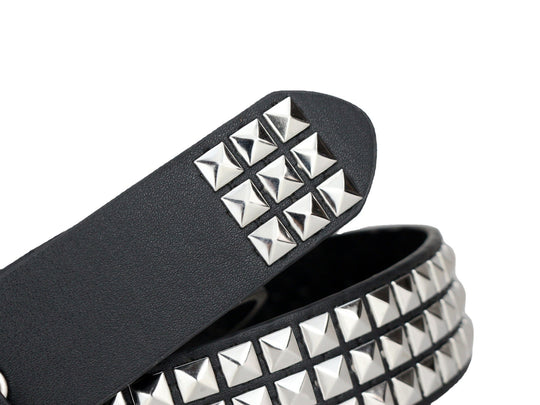 Punk Hardware Square Bead Rivet Pin Buckle Metal Belt