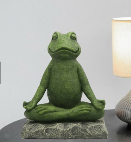 Meditation Frog Statue Resin Ornaments Resin Zen Animal Yoga Figurines