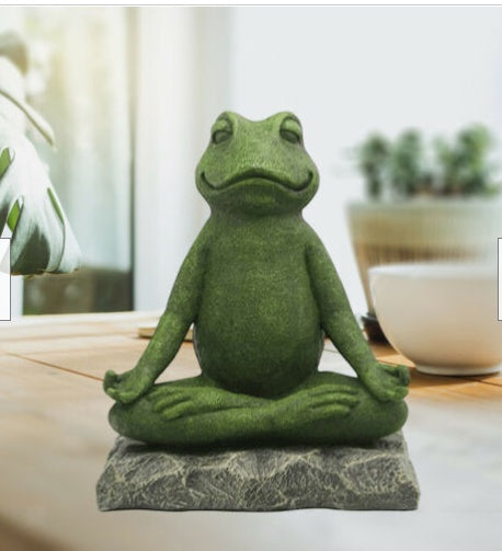 Meditation Frog Statue Resin Ornaments Resin Zen Animal Yoga Figurines