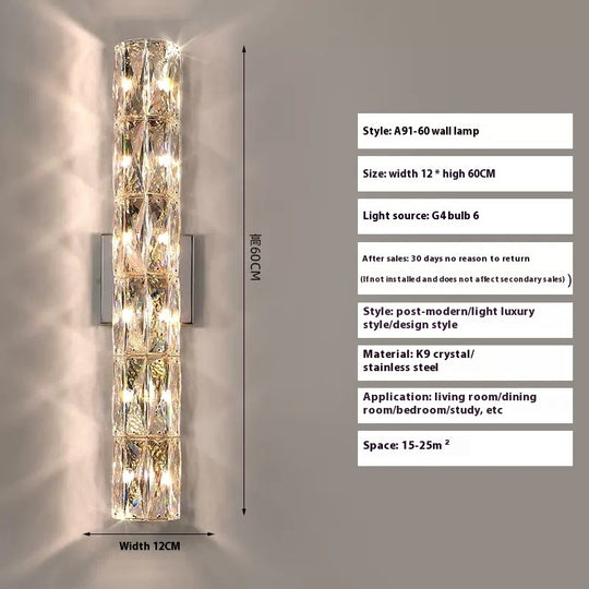 Crystal Wall Lamp Living Room Bedroom Stair Wall Lamp