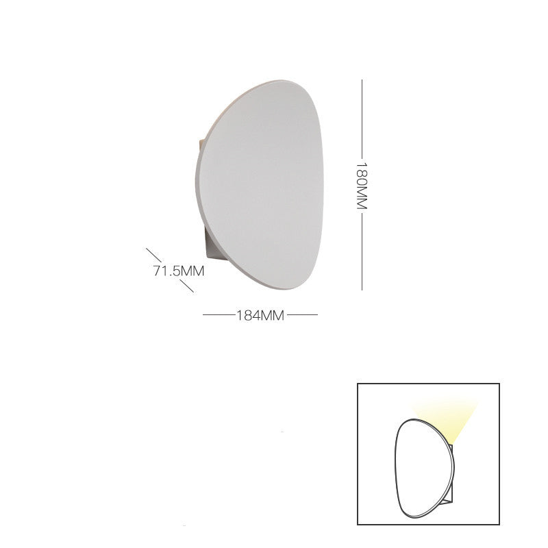 Wall Lamp LED Simple Round White Balcony Background Wall Lamp Bedroom Wall Lamp Decoration