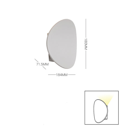 Wall Lamp LED Simple Round White Balcony Background Wall Lamp Bedroom Wall Lamp Decoration