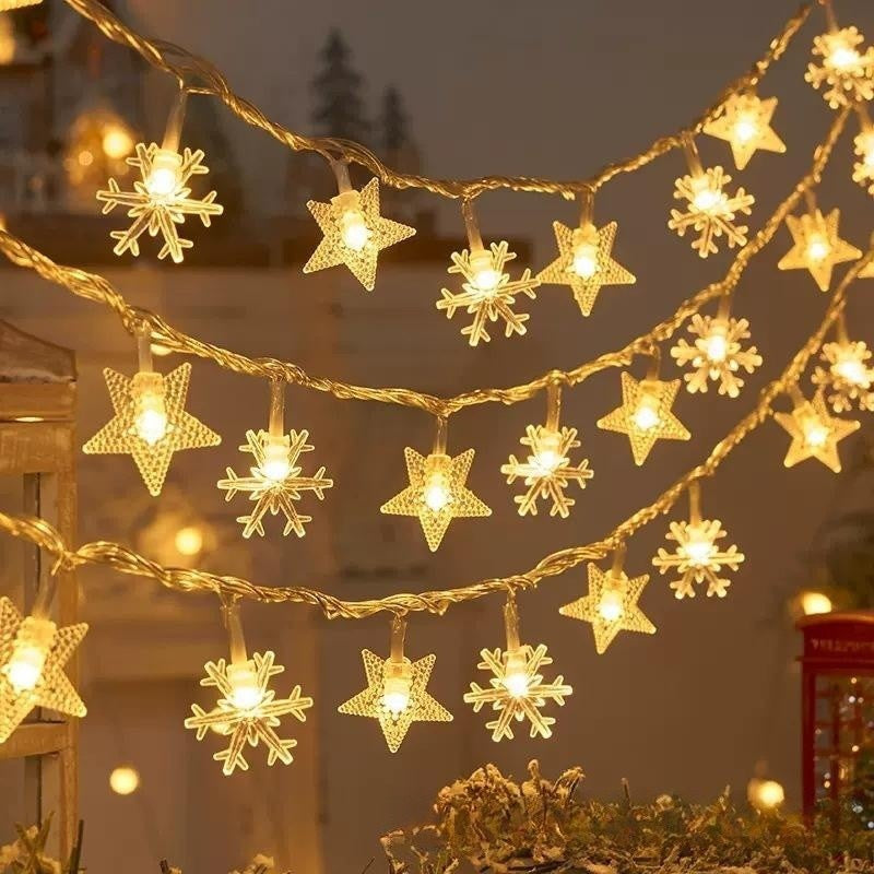 Room Decoration LED Snowflake Lighting Chain