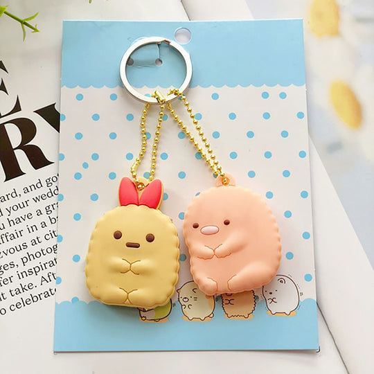 Cartoon Animal Cute Anime Silicone Keychain Female Funny