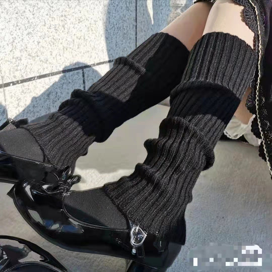 Knitted Warm Daytime Wool Leggings Knee High Socks