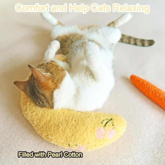 Cat Pillow Soft Cat Kneading Cat Pillows For Indoor Cats Cat Neck Pillow For Comfortable Sleep Cat Calming Pillow Products Plush Cat Toy Washable