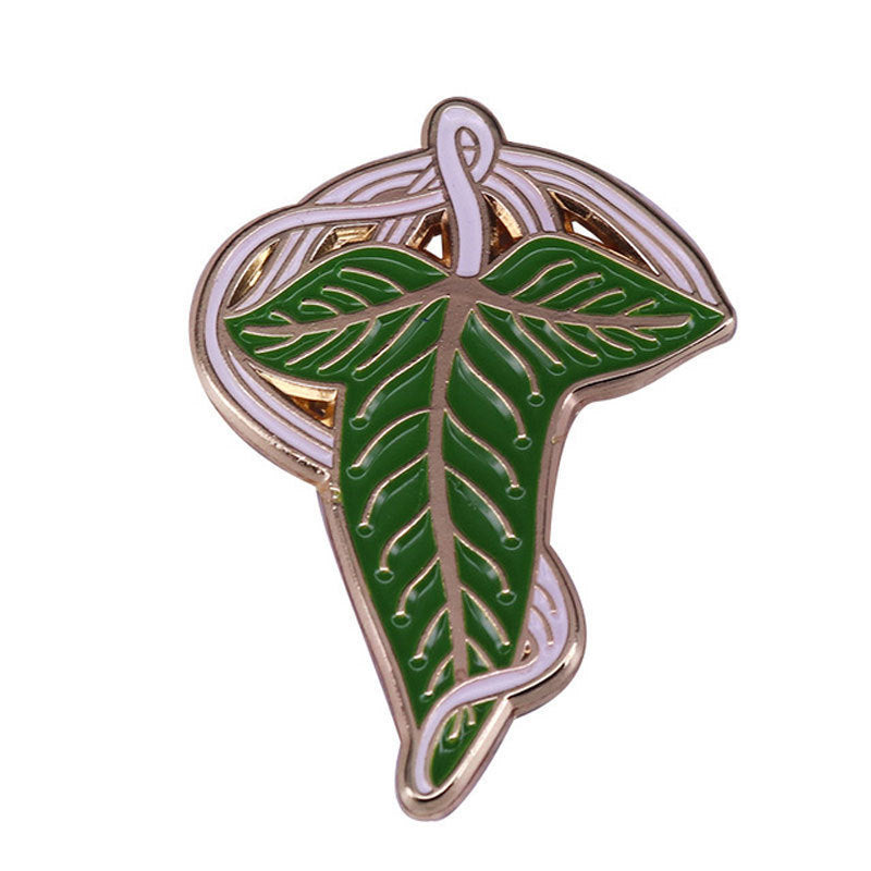 Leaf Brooch Metal Cartoon Badge Bag Ornaments Pin