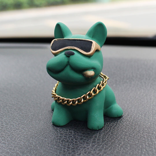 Car Decoration Cute Bulldog Action Doll