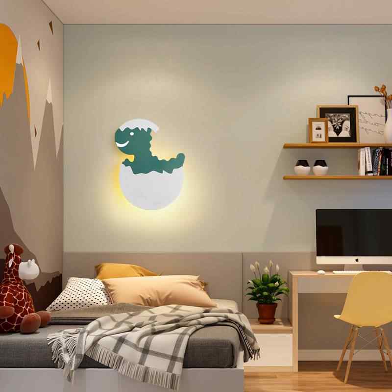 Children's Room Wall Lamp Boy Dinosaur Cute Wall Light Bulb