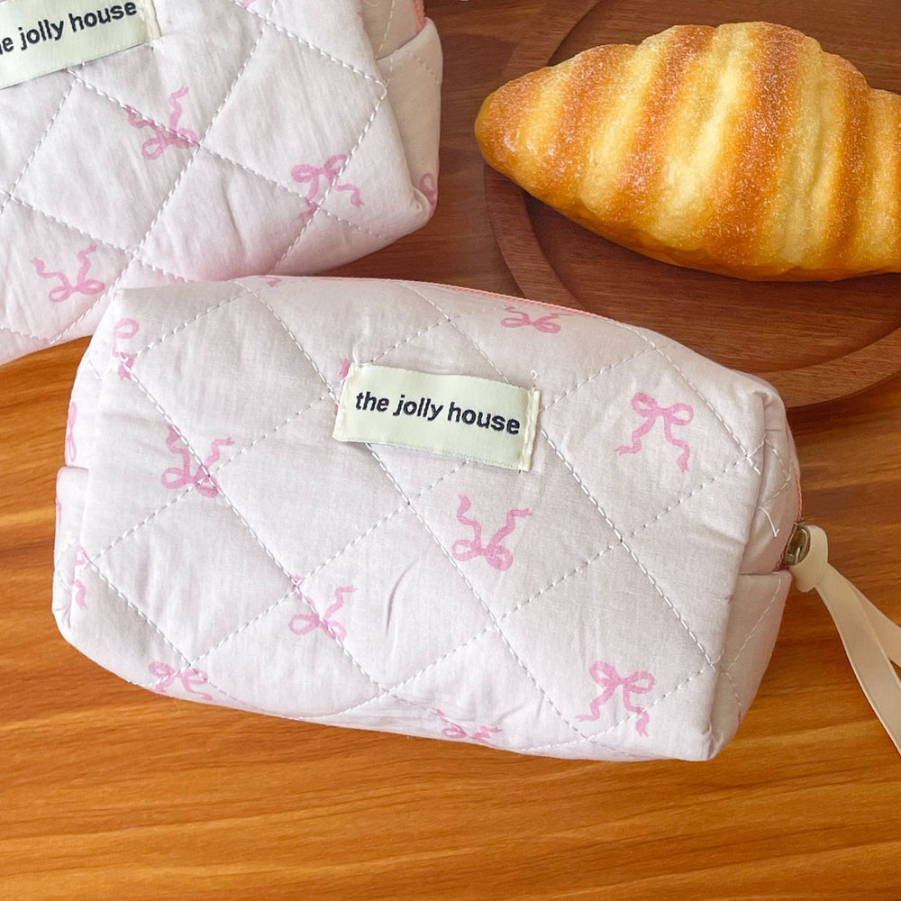 Ribbon Bow Makeup Bag For Students Korean Edition